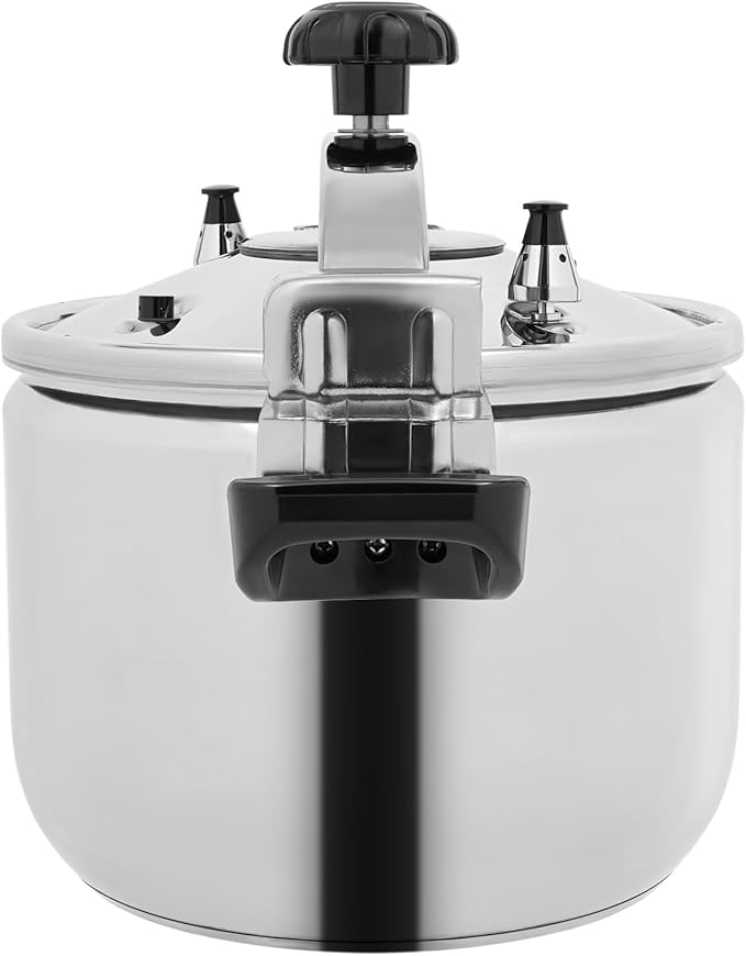 26L Stainless Steel Pressure Cooker, 27.5QT Induction Compatible Pressure Cooker, 60KP High Pressure Stewing Pot, Compatible with Gas & Induction Cooker