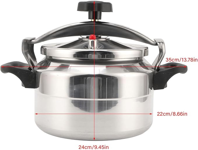 FOSA Aluminum Pressure Cooker, Home Pressure Cooker Aluminium Alloy Cookware Pressure Canner, Large Capacity Stovetop Pressure Cooker Rice Grain Pressure Cooker, 5L