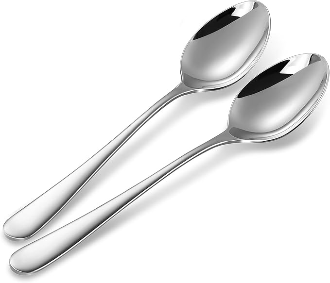 KEAWELL Premium Louise 9" Serving Spoon Set – 18/10 Stainless Steel - Uniting Elegance and Durability - Exquisite Serving Utensils for Parties (Serving Spoon)
