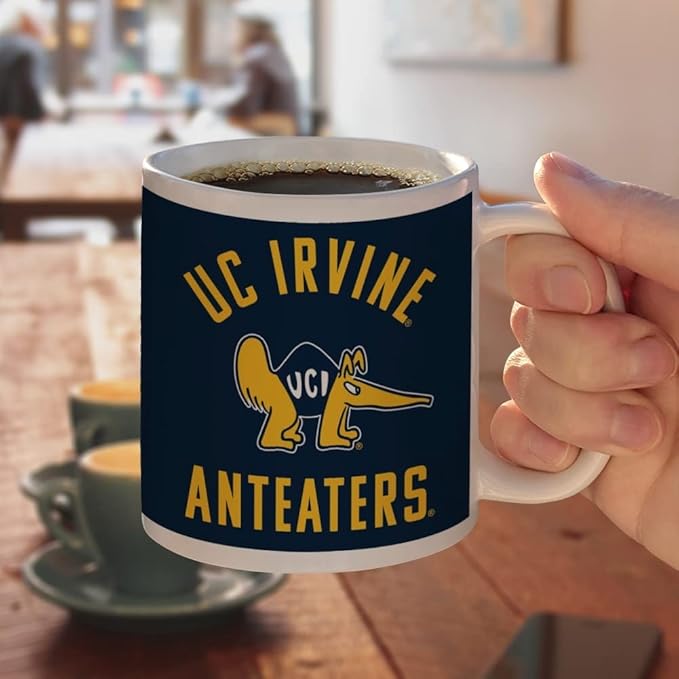 UC Irvine Anteaters Logo Ceramic Coffee Mug, Novelty Gift Mugs for Coffee, Tea and Hot Drinks, 11oz, White