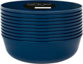 [30 Pack 16 OZ Bowls] Edge Collection Navy Blue Plastic Party Soup Bowls Premium heavyweight Elegant Disposable Tableware Dishes