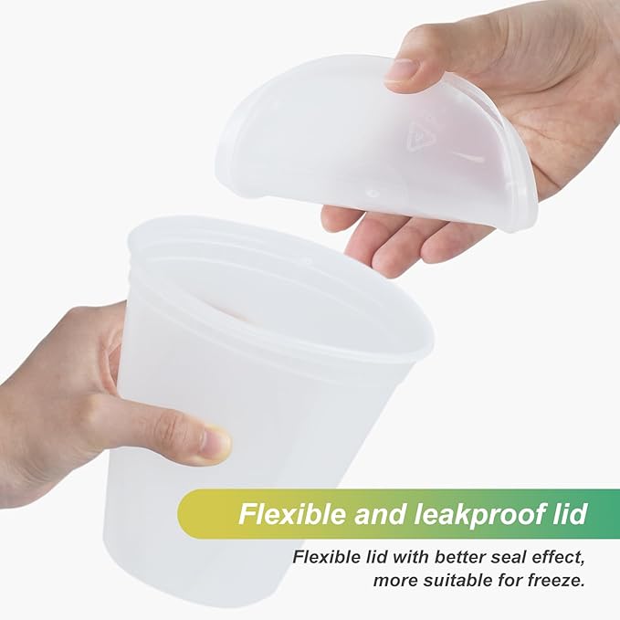40 Pack 32oz Food Storage Containers with Airtight Lids Freezer Safe for Meal Prep Soup Slime Reusable for Lunches Leftovers Takeout BPA-Free Leakproof Stackable Microwave Dishwasher