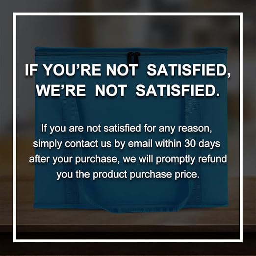 Bodaon 4-Pack Insulated Reusable Grocery Shopping Bag, X-Large Frozen Food Cold, Cooler Bags with Zippered Top, Insulated Food Delivery Bag, Blue