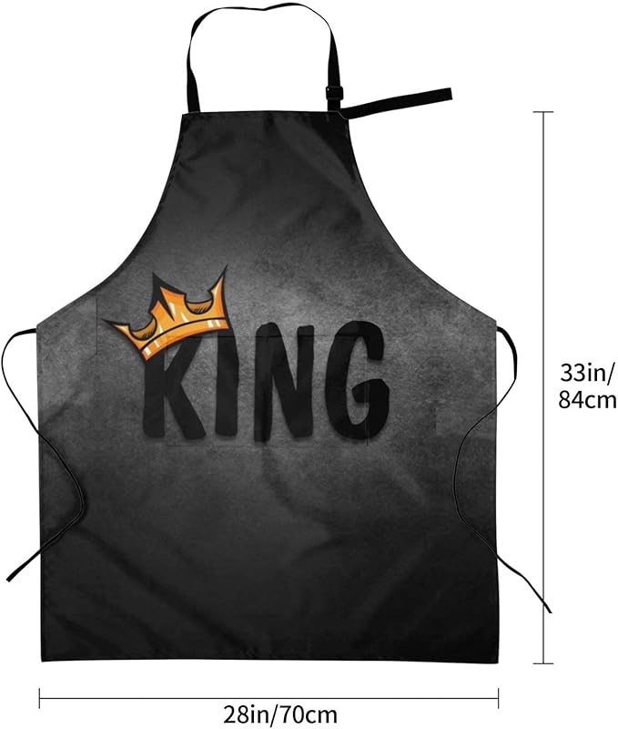 King Aprons Mens Aprons with Pockets and Adjustable Cool Apron for Gardening Cooking Kitchen