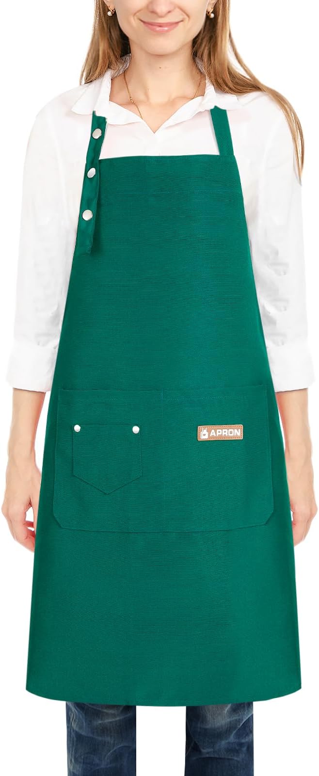 Personalized Aprons Custom Women Men Apron with Pockets Chef for Baking Bbq Grill Embroidered with Name Text