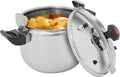 26L Stainless Steel Pressure Cooker, 60Kpa High Pressure Cooker with Safety Valve & Pressure Release, 201 Stainless Steel Cooking Pot for Induction, Gas, Electric Stoves, Home & Restaurant Use
