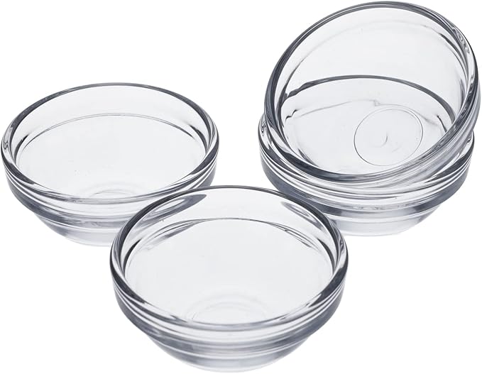Beille Cooking 3 Inch Baking Supplies Small Glass Pinch Bowl Kitchen Essential, 8pc