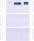 Dreamology Waitress Apron with Pockets, Short Aprons with Pockets,Waist Aprons, Server Aprons with 3 Pockets, Gardening, Cooking & Waiter aprons,Server apron Short | Long Strap - White Apron (3 Pack)