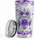 SANDJEST Owls Gifts for Women Girls Owl Tumbler 20oz Jewelry Drawings Stainless Steel Insulated Tumblers Coffee Travel Mug Cup Gift for Birthday Christmas