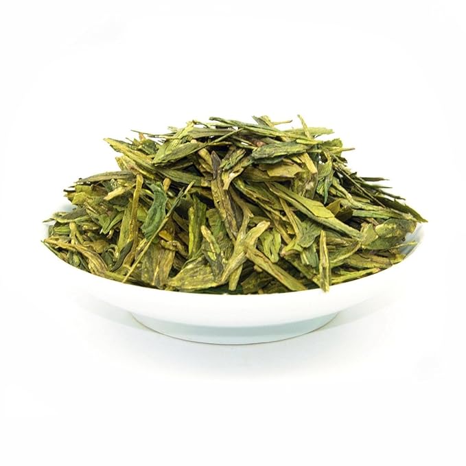 ChaWuWarmSun [B] LongJing Green Tea,3.5oz/100g,Chinese Dragon Well Green Tea Loose Leaf