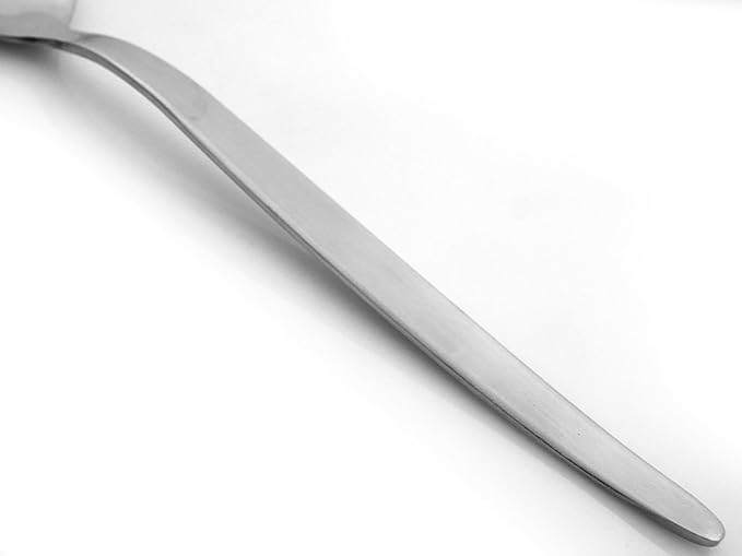 Chef Kunz Slotted and Regular Spoon Set | Pack of 2 | 18/10 Stainless Steel | 9 Inch Cooking Dinner Serving Basting Quenelle Chef Spoons