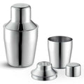 OCS Parts 3-Piece Stainless Steel Cocktail Shaker | 6-Ounce | Makes Perfect Mixed Drinks, Cocktails, and Coffees