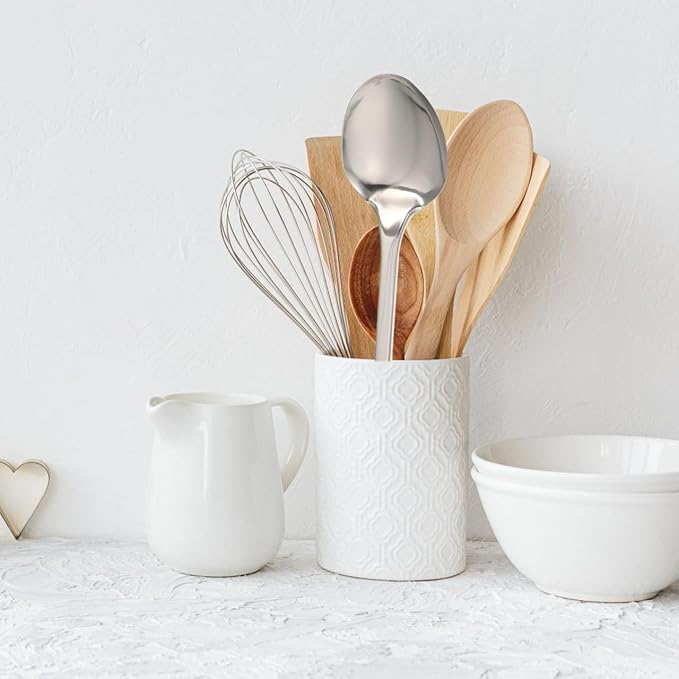 1 Set kitchen utensils stainless steel Food Cooking Spatula Soup Spoon Stainless Steel Serving Utensils Cutlery Set Spatulas Set Nonstick Cookware Home