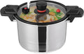 7.4 Quart Stainless Steel Pressure Cooker, 60Kpa Pressure Canner with One-hand Operating Glass Lid Pressure Cooker Safer for Canning Pressure Cookder Easy to Clean