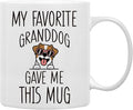QASHWEY Jack Russell Terrier Dog Grandma Gifts Mug, Funny Jack Russell Terrier Dog Owner Coffee Mug Tea Cup Gifts for Grandma Grandpa, My Favorite Granddog Gave Me This Mug Coffee Cups Ceramic 11oz