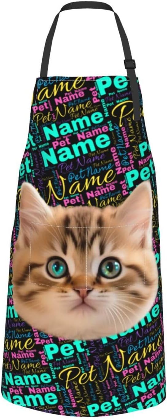 Custom Face Apron for Men Women, Personalized Photo Apron with Pockets, Customized Kitchen Aprons
