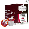 Fresh Roasted Coffee, Red Velvet, Flavored Coffee Pods, K-Cup Compatible, 24 Count