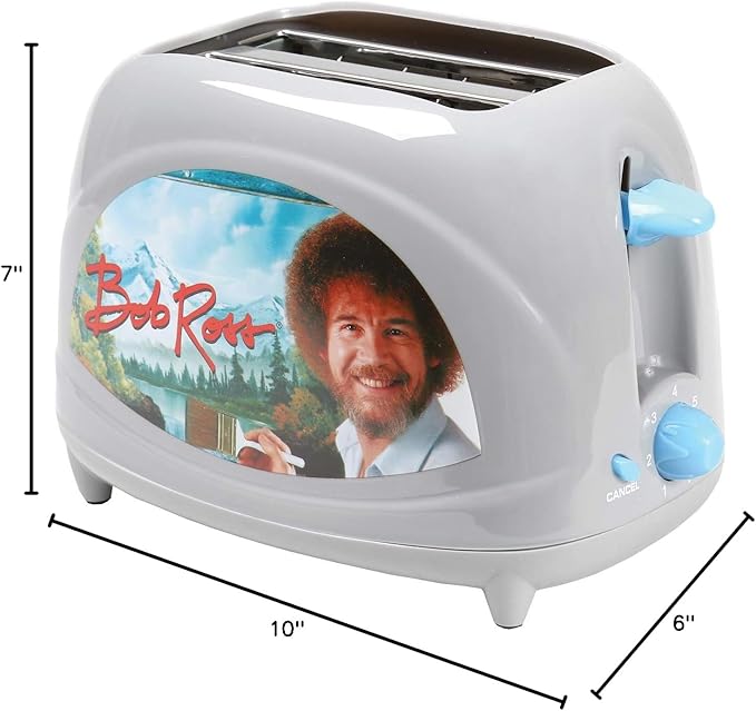 Uncanny Brands Bob Ross Toaster - Toasts Bob's Iconic Face onto Your Toast