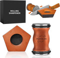 Rolling Knife Sharpener, Kitchen Knife Sharpener Tool With 5 Sharpening Angle 12/15/17/19/22, Diamond Disc Sharpener Kit, Making Sharpening Easier