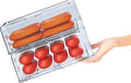 YekouMax Pantry Organization and Storage Bins, Refrigerator Organizer, Plastic Stackable Storage Bins with Drawers, Pull-Out Cabinet Containers for Fridge Kitchen Office (2 PACK, 11.81"x5.31"x 4.52")