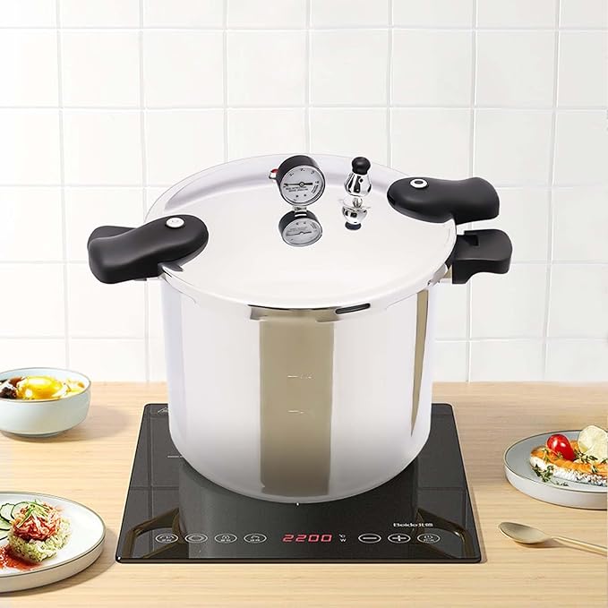 DYRABREST 23Qt Aluminium Alloy Pressure Cookers,Sliver
