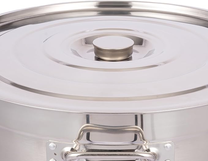 98L/103.5Qt Commercial Large Stock Pot with Lid,Nickel Free Stainless Steel Cookware Healthy Polished Stockpots, Induction Soup Pot for Cooking Home Use