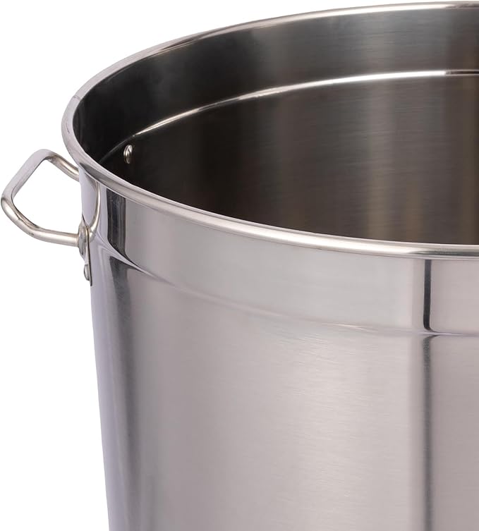 98L/103.5Qt Commercial Large Stock Pot with Lid,Nickel Free Stainless Steel Cookware Healthy Polished Stockpots, Induction Soup Pot for Cooking Home Use