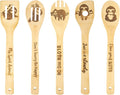 5PCS Sloth Wooden Cooking Spoons,Sloth Gifts for Women,Sloth Kitchen Decor,Sloth Stuff,Sloth Kitchen Gadgets,Sloth Themed Gifts for Housewarming Wedding Kitchen Gift