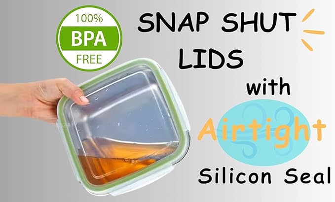 Set of 3 Stainless Steel Sandwich Containers - Food Grade Metal Base with a BPA Free Leakproof & Airtight Silicone Seal Lid. Great for Sandwiches, Snacks, Meal Prep & Food Storage - Blue/Green/Orange
