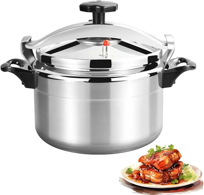 3L/3.17Qt Mini Pressure Cooker, Aluminum Alloy Pressure Pot with Safety Lock Lid & Valve, Small Pressure Canner, for Kitchen, Restaurant, Home, 35KPA