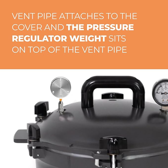 Pressure Regulator Weight Replacement for 1930-10.5 qt,15.5 qt,21.5qt,25 qt,30qt,41.5 qt Pressure Cooker Canner,Part of the Automatic Pressure Control-Fits for Pressure Cookers/Canners with Vent Pipe