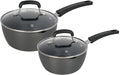 Nonstick Small Sauce Pan with Lid, 1.75 Quart and 2.4 Quart Sauce pan with Pour Spouts, Multipurpose Handy Little Saucepan with Stay Cool Handle, Small Pots for Cooking, Soups, Noodles, Milk