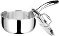 Duxtop Whole-Clad Tri-Ply Stainless Steel Saucepan with Lid, 1.6 Quart, Kitchen Induction Cookware