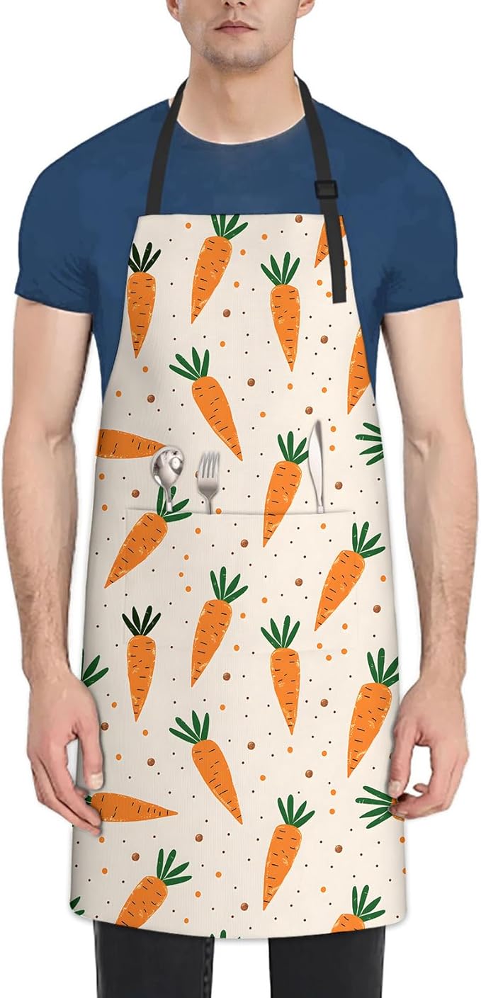 Cute Dolphin Apron for Women Men, Oxford Fabric Kitchen Cooking Chef Aprons