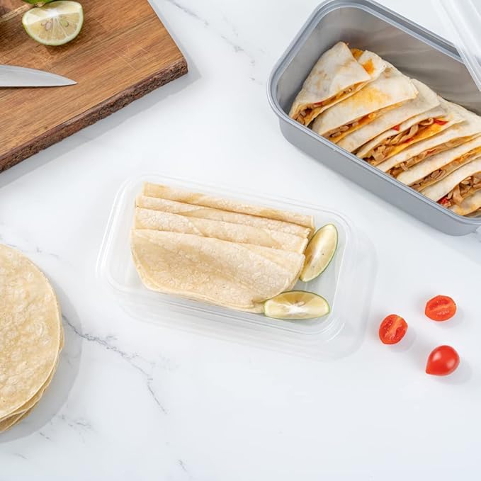 TRAYS ONLY: Futura 15.2 Ounce Trays For Containers, 100 Microwavable Trays For 24, 34, And 44 Ounce Containers - Containers Sold Separately, 1 Compartment, Clear Plastic Food Trays - Restaurantware