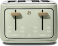 Beautiful 4 Slices Toaster with Touch-Activated Digital Display, Extra Wide Self-Adjusting Slots, Adjustable Shade Control, by Drew Barrymore (Green)