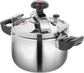 6.35 Quart Pressure Canner Cooker for Induction Stove, 60 Kpa, 2 Safety Clips, 1 Pressure Limiting Valve, 1 Pressure Relief Valve, 1 Resilient Beam, 201 Stainless Steel (6.35 Quart)