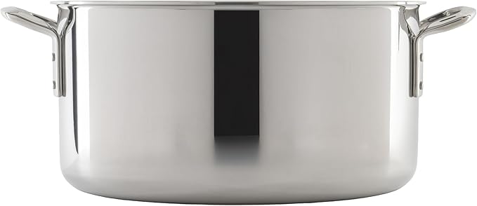 WINCO Tri-Ply Stock Pot, 20-quart, Silver