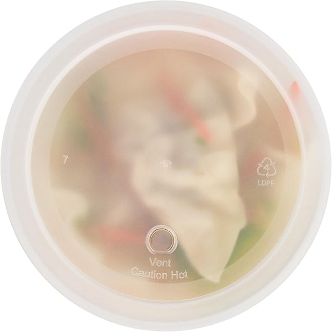 Restaurantware Plastic Food Container 100 Pack of 40 oz Clear Microwave-Safe Storage Container With Lid Leakproof Round Shape Disposable Freezer-Safe
