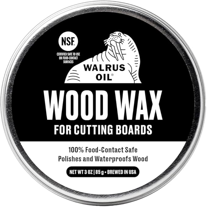 WALRUS OIL - Cutting Board Conditioner, Wood Wax, Cutting Board Feet, and Rag Set. for Cutting Boards, Butcher Blocks, Wooden Spoons, and Bowls. 100% Food-Contact Safe.