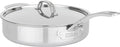 Viking PureGlide Pro 3-Ply Nonstick 4.5 Quart Sauté Pan with Lid and Helper Handle, Titanium Interior, Oven and Broiler Safe, Induction Ready