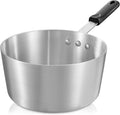 GRIDMANN 3.75-Quart Tapered Aluminum Sauce Pan with Silicone Handle, NSF Listed Heavy Duty Professional Cookware