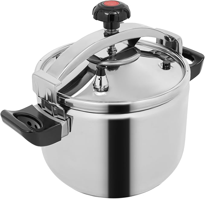 26L Stainless Steel Pressure Cooker, 27.5QT Induction Compatible Pressure Cooker, 60KP High Pressure Stewing Pot, Compatible with Gas & Induction Cooker