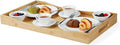 GOBAM Bamboo Extra Large Ottoman Tray, 26 x 15 inches - Wooden Tray for Dining Table & Parties, Serving Tray with Handles for Food, Cheese, Snacks, Tea, Coffee & Wine