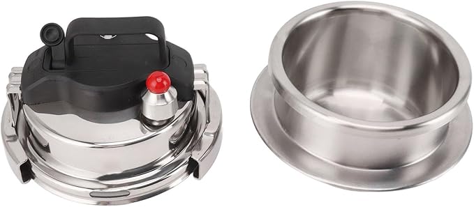 304 Stainless Steel Pressure Cooker, & Reliable, Multifunctional Design, High Pressure Stew, Quick Cooking, Gas & Induction Compatible (1.6L)