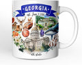 OrnamentallyYou Artistic Georgia State Themes and Landmarks Mug
