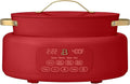 Beautiful 10-in-1 Electric MultiCooker 6 Quart - Programmable Slow Cooker, Sous Vide, Rice Cooker - Sleek Touch Timer & Delayed Start - Kitchen Appliance by Drew Barrymore (Tomato Red)