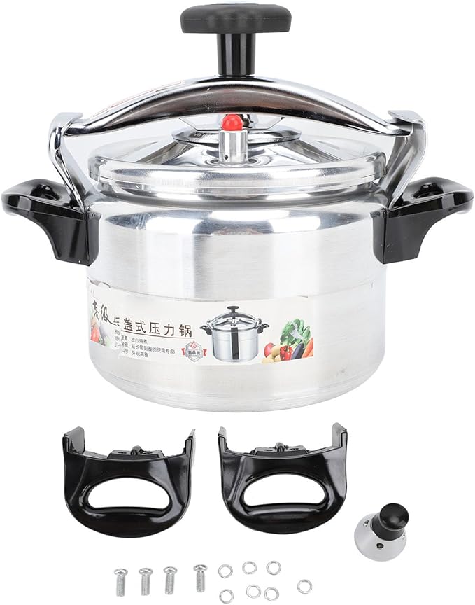 Large Capacity Pressure Cooker, Aluminum Alloy, Quick Cooking, Anti Stick Coating, Safety Design, Thickened, Commercial Household Use (4L)