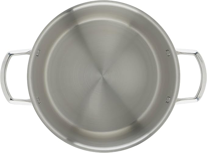WINCO Tri-Ply Stock Pot, 8-quart, Silver