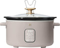 Beautiful 6 Qt Programmable Slow Cooker by Drew Barrymore - 5 Preset Cooking Functions, Digital Countdown Timer, Dishwasher-Safe Parts, and Cool-Touch Handles (Porcini Taupe)